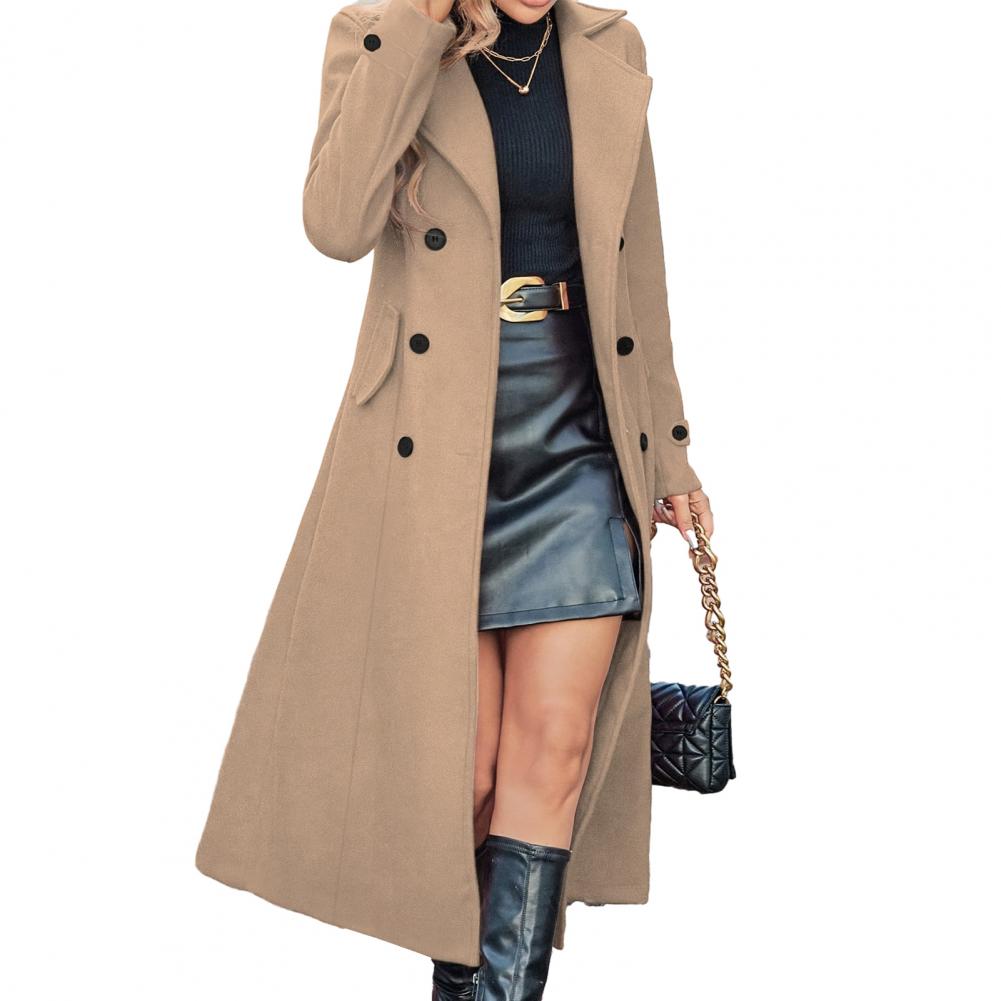 Wool Coat Peacoat - Женское зимнее пальто, длинное шерстяное пальто-пико