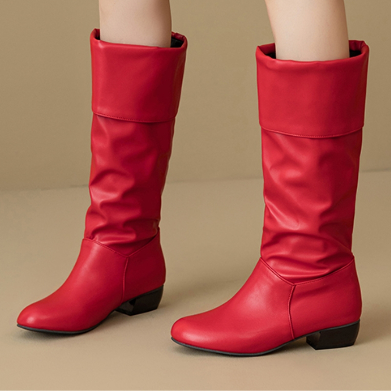 Waterproof Winter Boot - Сапоги до колена без шнуровки, плиссированные