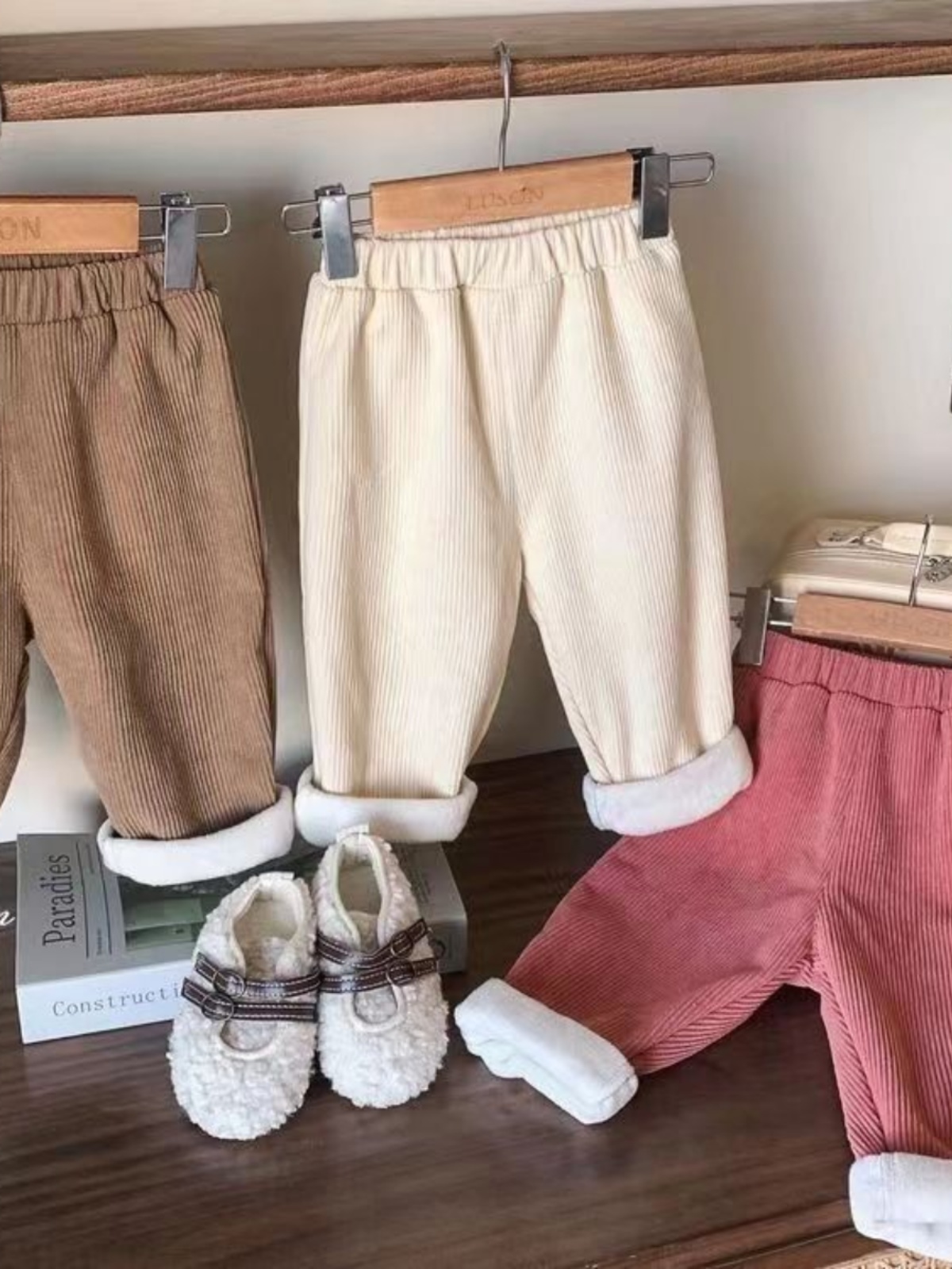 Corduroy Pant Warm - Осенне-зимние флисовые вельветовые брюки прямого кроя