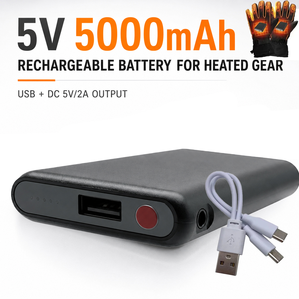 Heated Vest Battery - 5 В 5000 мАч перчатки с