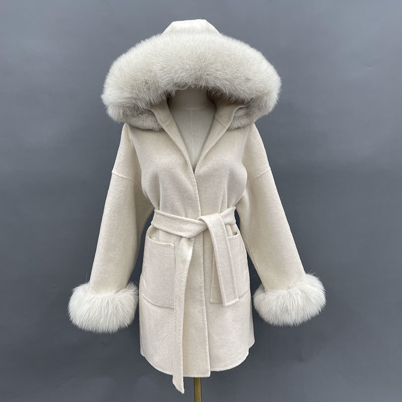 Wool Coat Peacoat - MISSJANEFUR шерстяное пальто с воротником из