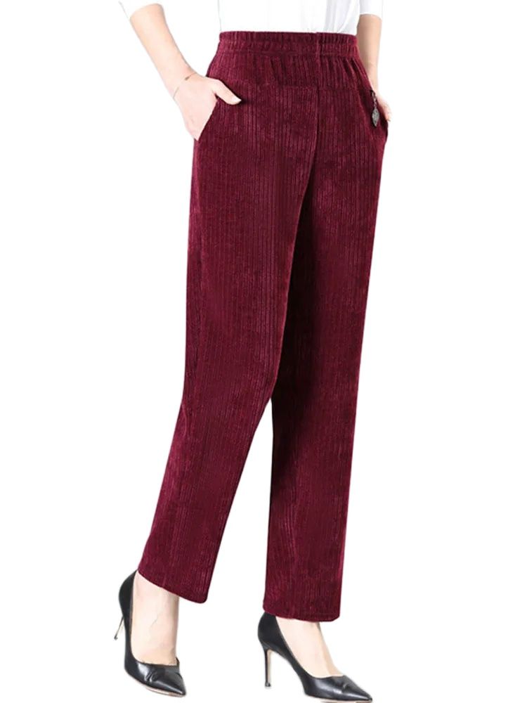 Corduroy Pant Warm - Вельветовые брюки большого размера XL-8XL, женские