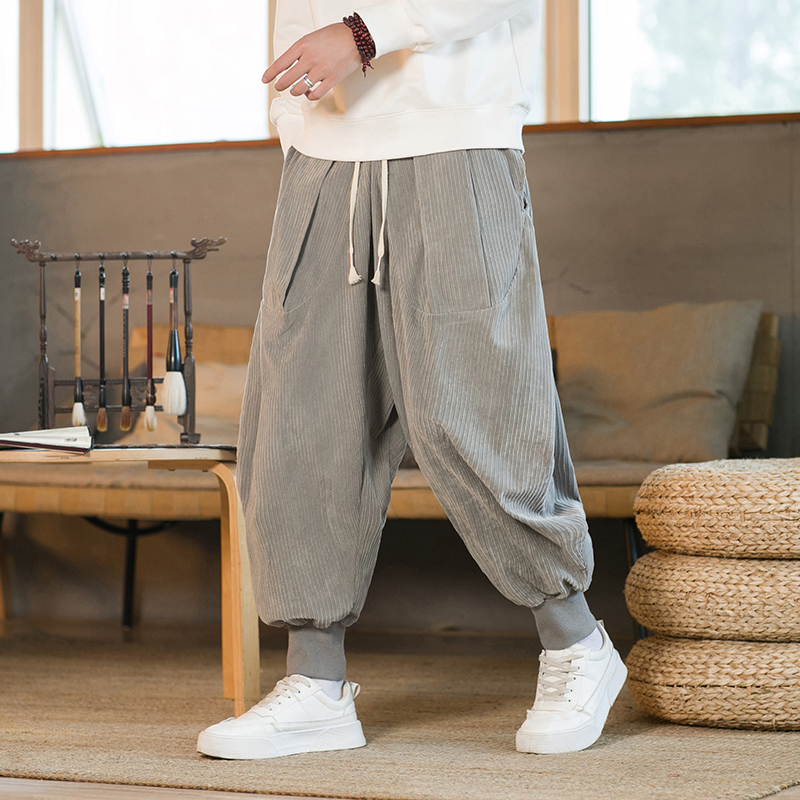 Corduroy Pant Warm - Мужские зимние однотонные вельветовые брюки 2023,