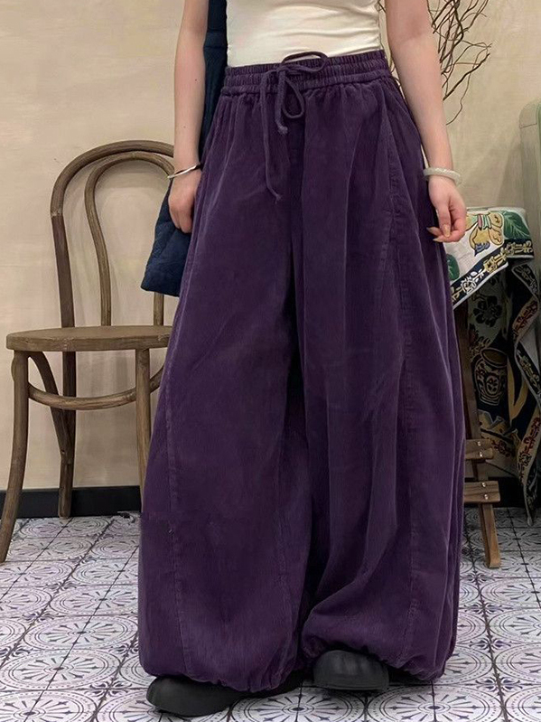 Corduroy Pant Warm - Женские вельветовые брюки больших размеров с