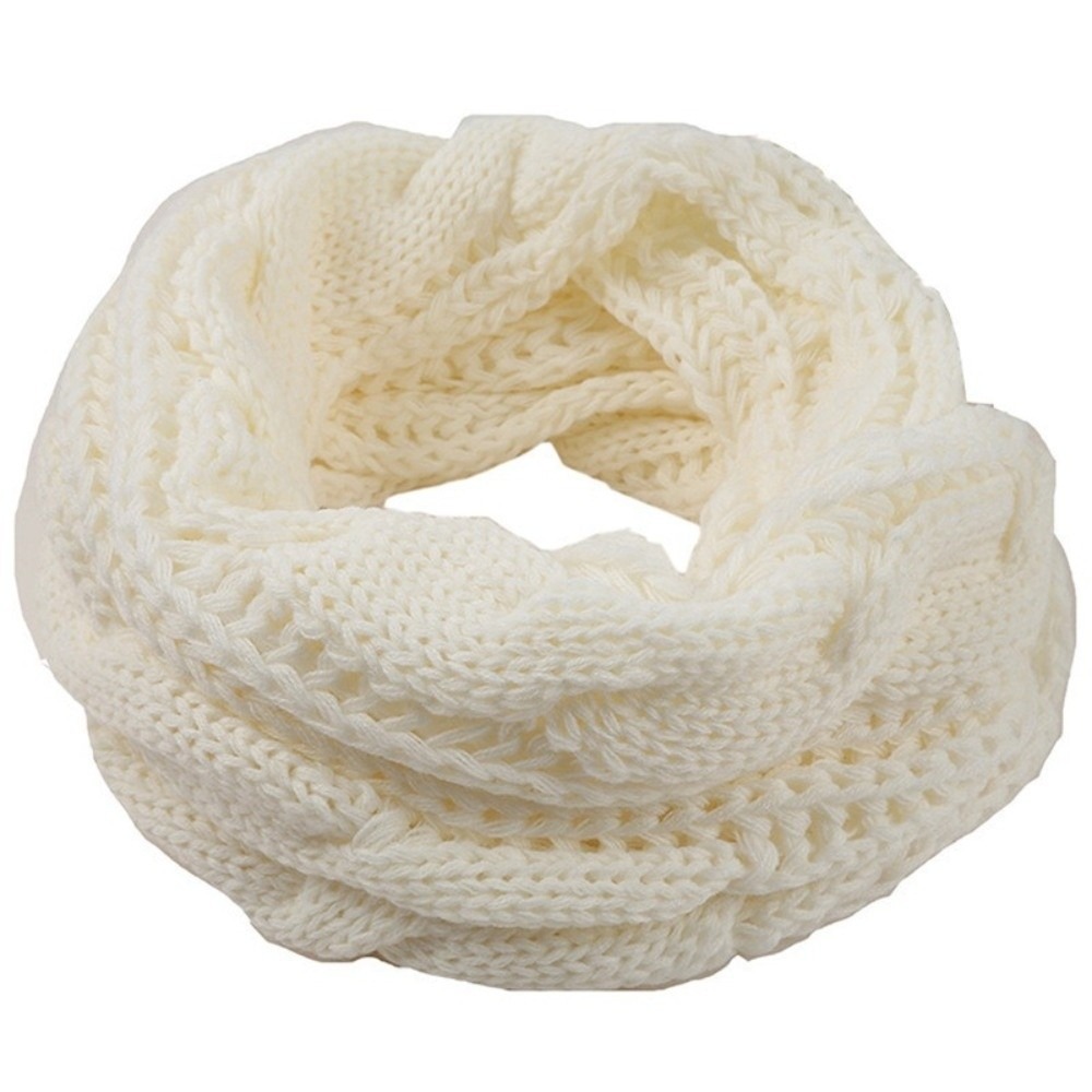 Wool Scarf Men - Элегантный однотонный вязаный шарф, утепленный, в