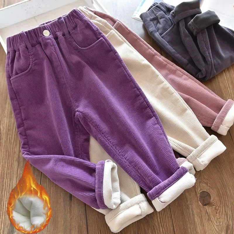 Corduroy Pant Warm - Вельветовые брюки для девочек, зимние теплые
