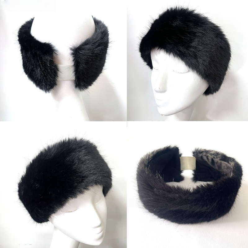 Широкая меховая повязка на гол – обзор и цена Fleece Ear Warmer Band