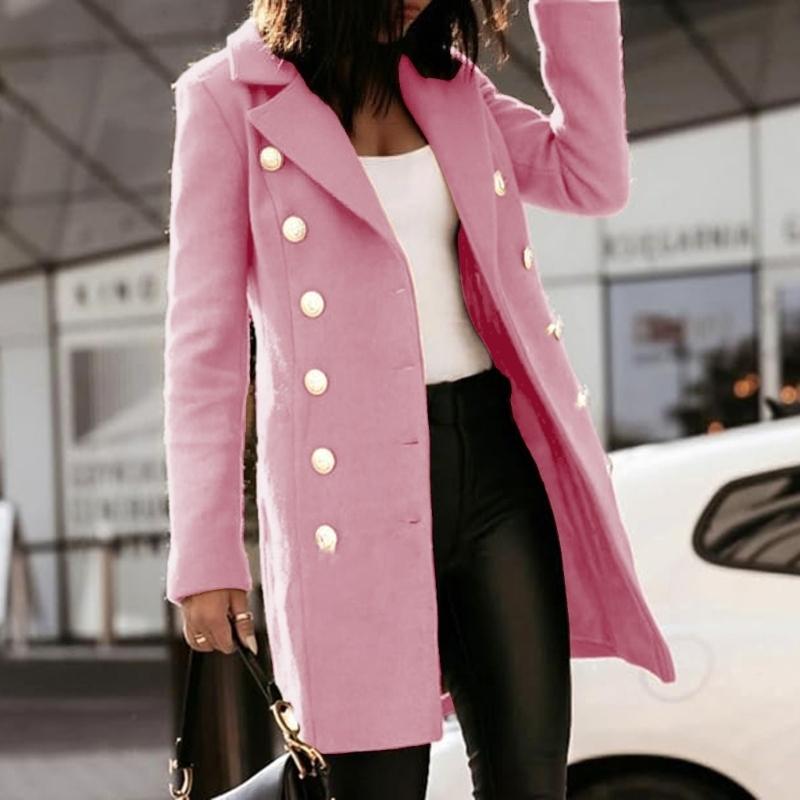 652F Женские осенне-зимние шер – обзор и цена Wool Coat Peacoat