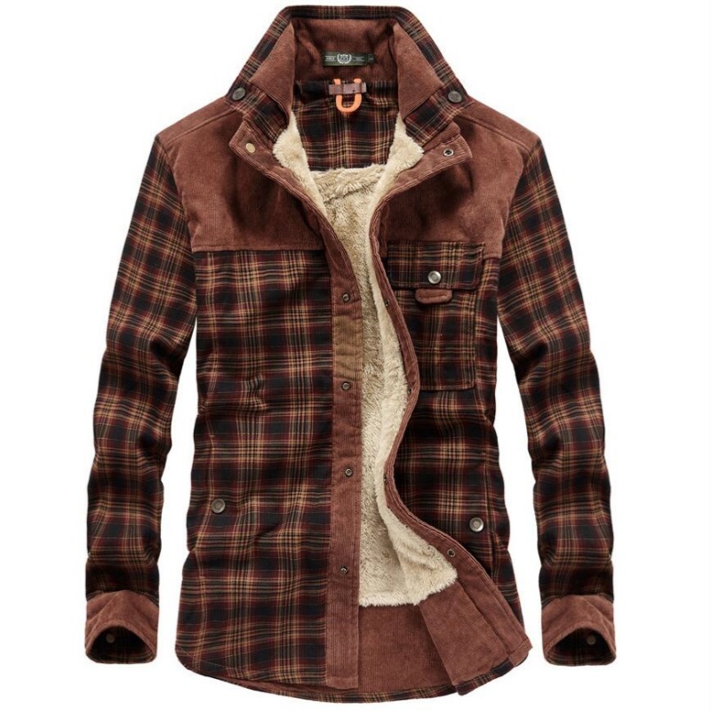 Мужские зимние ветрозащитные т – обзор и цена Flannel Shirt Lined