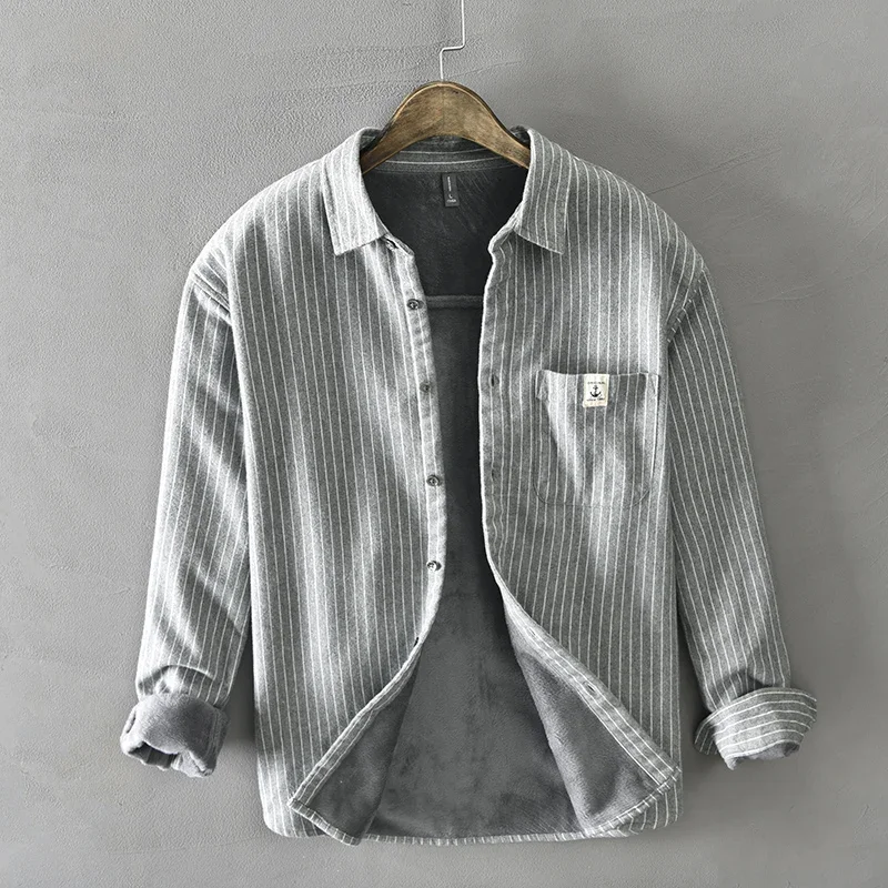 Мужские зимние модные теплые т – обзор и цена Flannel Shirt Lined