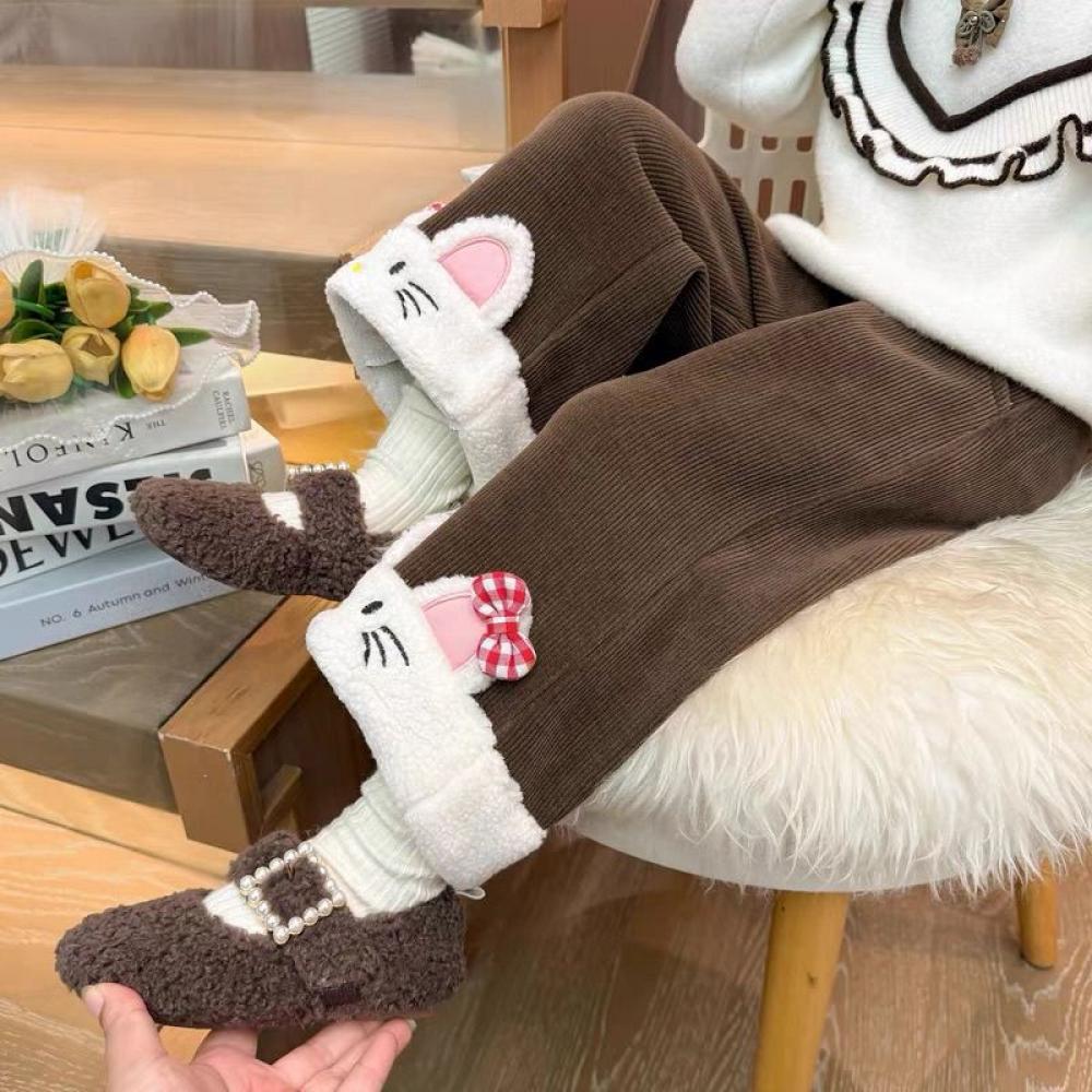 Kawaii Hello Kitty Girls Ins Б – обзор и цена Corduroy Pant Warm
