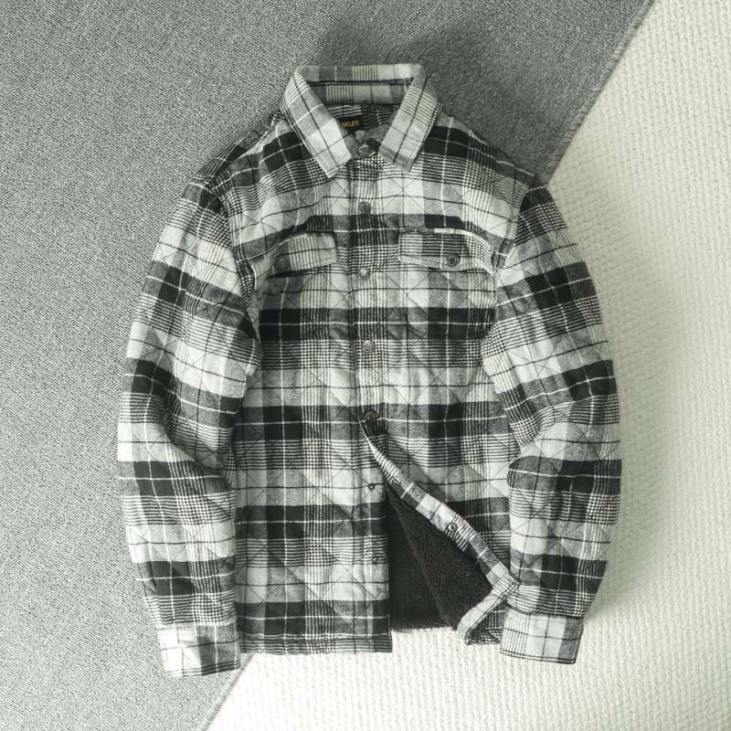 Осень-зима, мужская клетчатая  – обзор и цена Flannel Shirt Lined