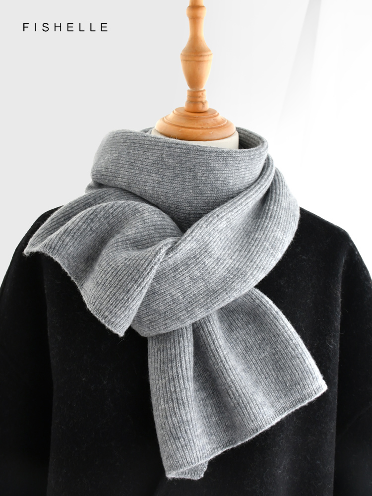Серый однотонный кашемировый ш – обзор и цена Wool Scarf Men