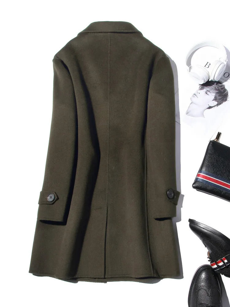 AYUNSUE 100% шерстяное пальто  – обзор и цена Wool Coat Peacoat