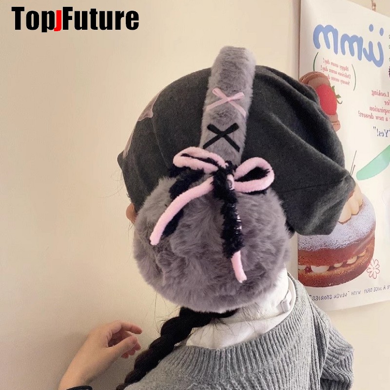 Harajuku Y2k милые с бантом в  – обзор и цена Earmuffs Foldable