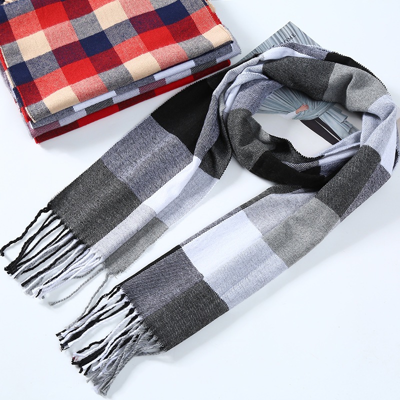 Зимний мужской шарф в клетку,  – обзор и цена Wool Scarf Men