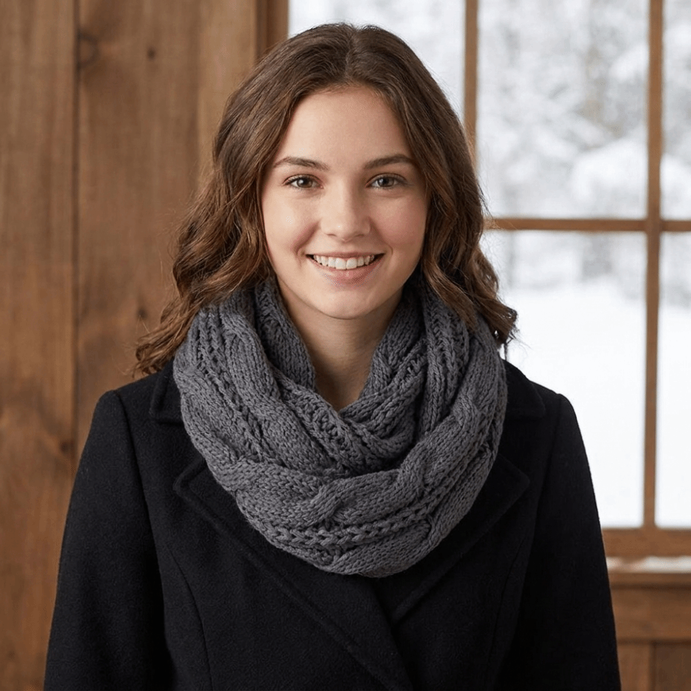 Элегантный однотонный вязаный  – обзор и цена Wool Scarf Men