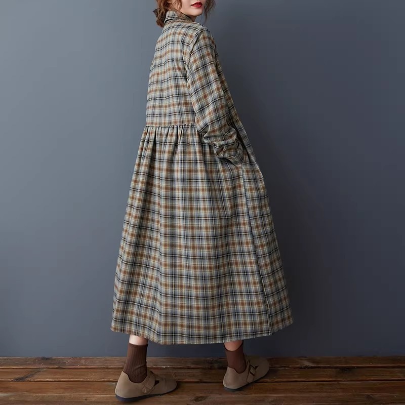 Корейское свободное платье-руб – обзор и цена Flannel Shirt Lined