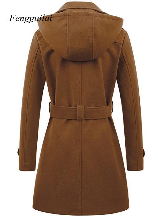 Женское черное двубортное шерс – обзор и цена Wool Coat Peacoat