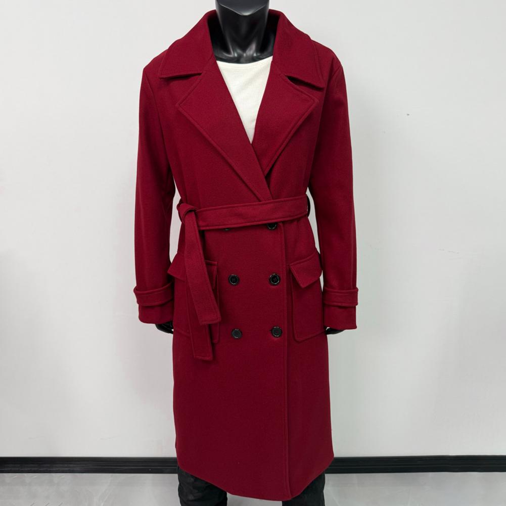 Женское двубортное пальто-трен – обзор и цена Wool Coat Peacoat