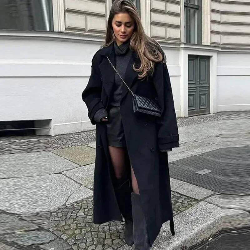 Элегантное серое длинное пальт – обзор и цена Wool Coat Peacoat